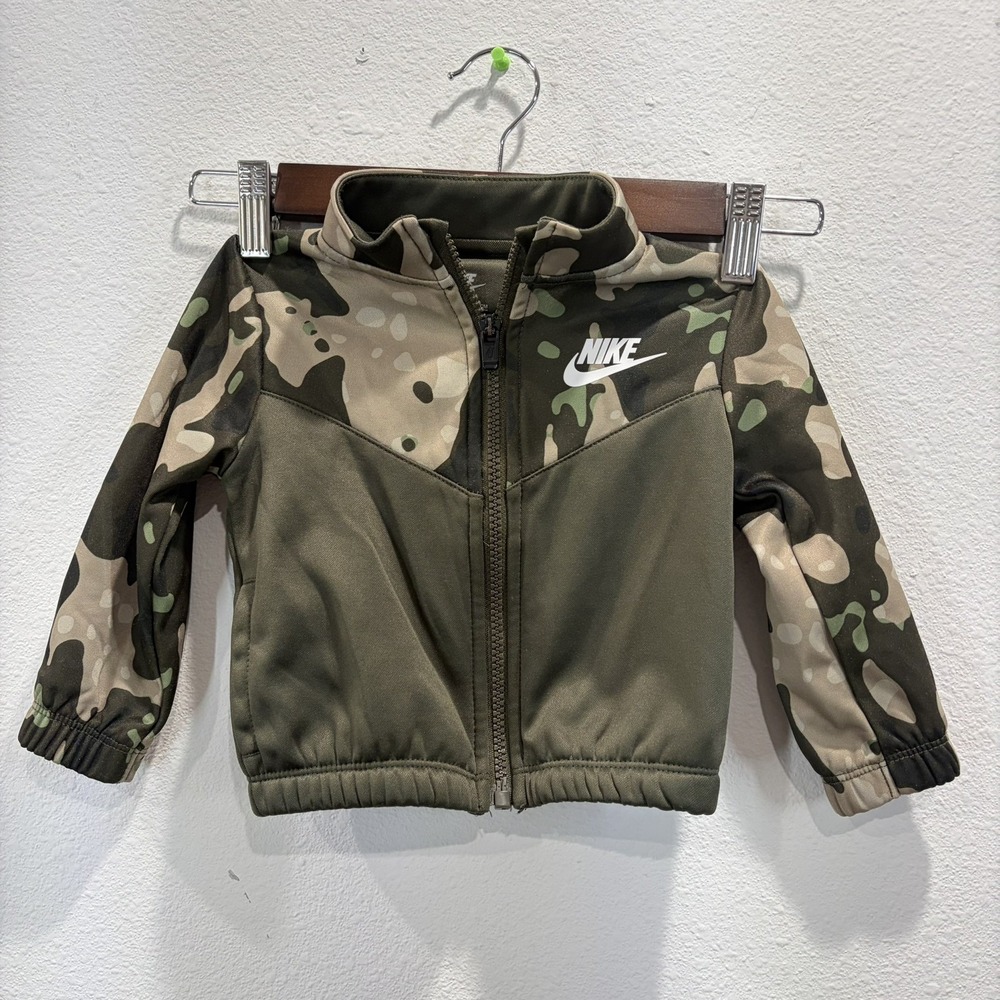 Nike Track Jacket Baby Boy Camo Green Size 12m